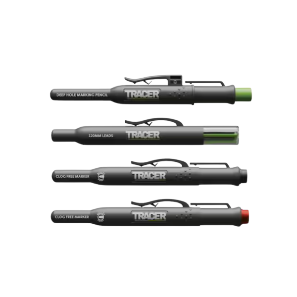 TRACER Marking Kit - Deep Hole Pencil, ALH1 Lead set and 2 Clog Free Markers with Holsters