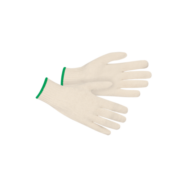 SHARK LARGE Cotton Gloves 12/PKG Green Wrist