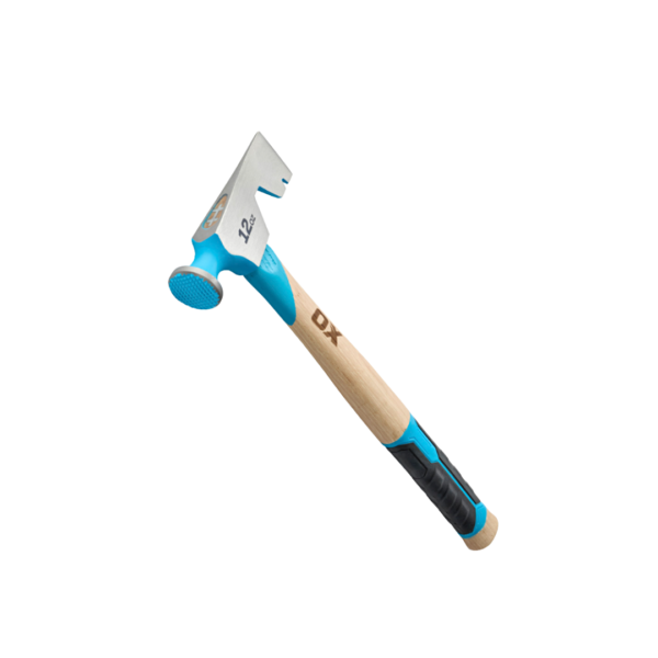 OX Pro 12-Ounce Milled Face Drywall Hammer | Straight Hickory Handle w/ TPR Grip
